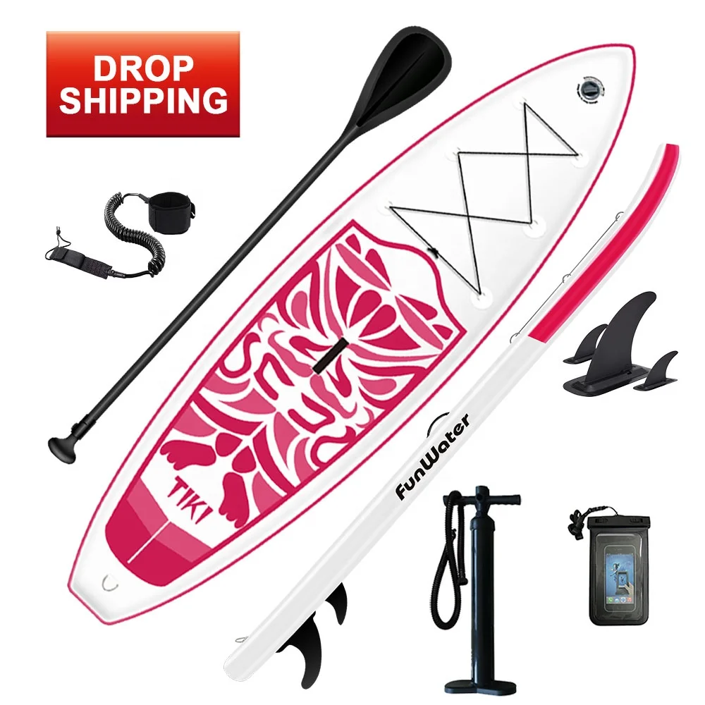 

FUNWATER drop shipping sup paddle board other boats paddle for sup stand up sup boards for sale, Pink and blue