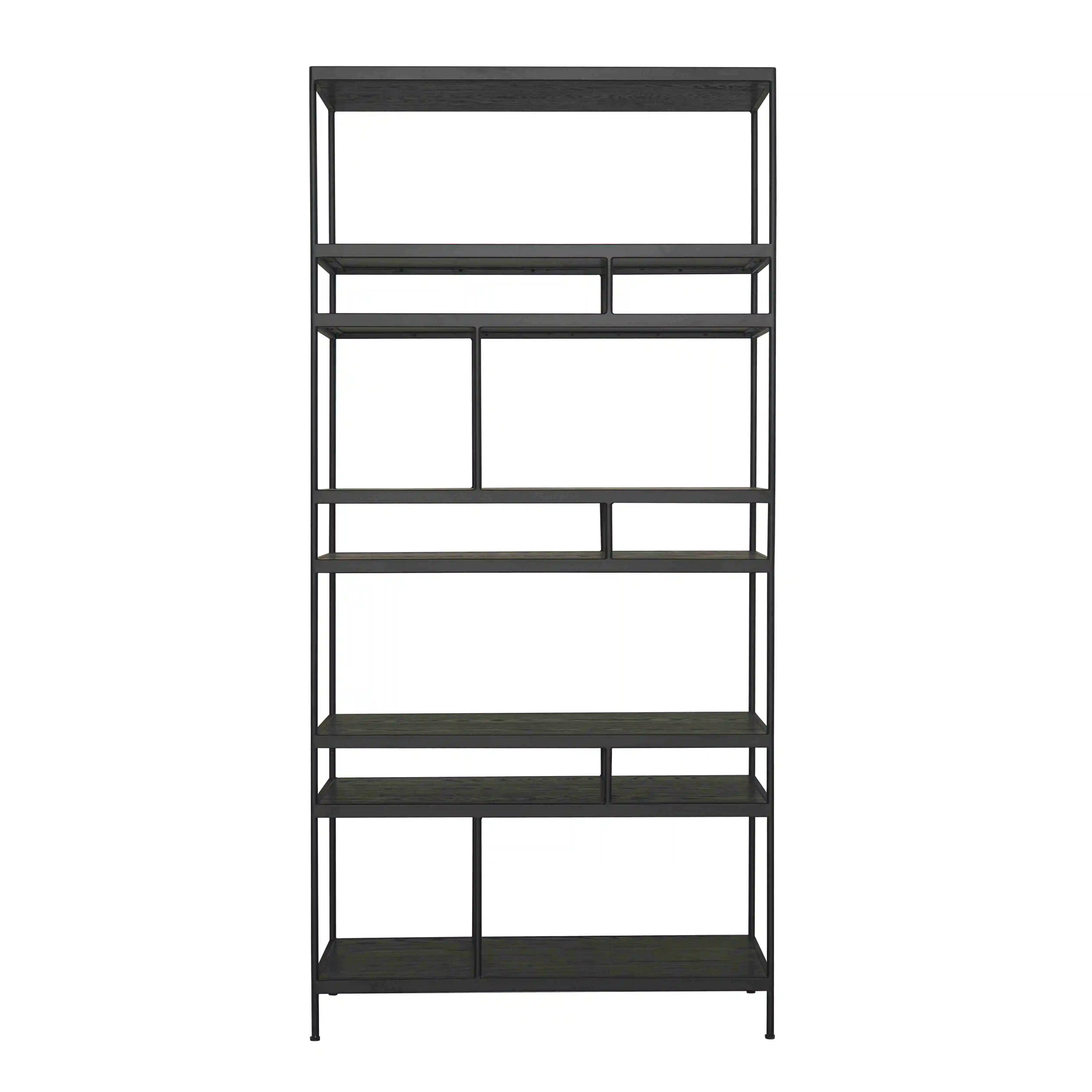 
Factory manufacture various stylish industrial iron wood handmade bookcases metal 