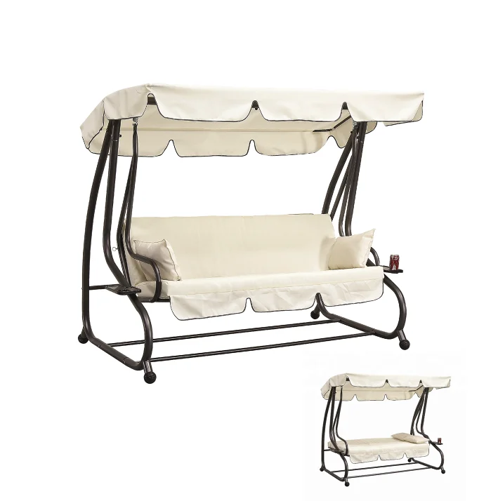 
2persom seaters patio double white folding chair for adults indoor gazebo patio swing 