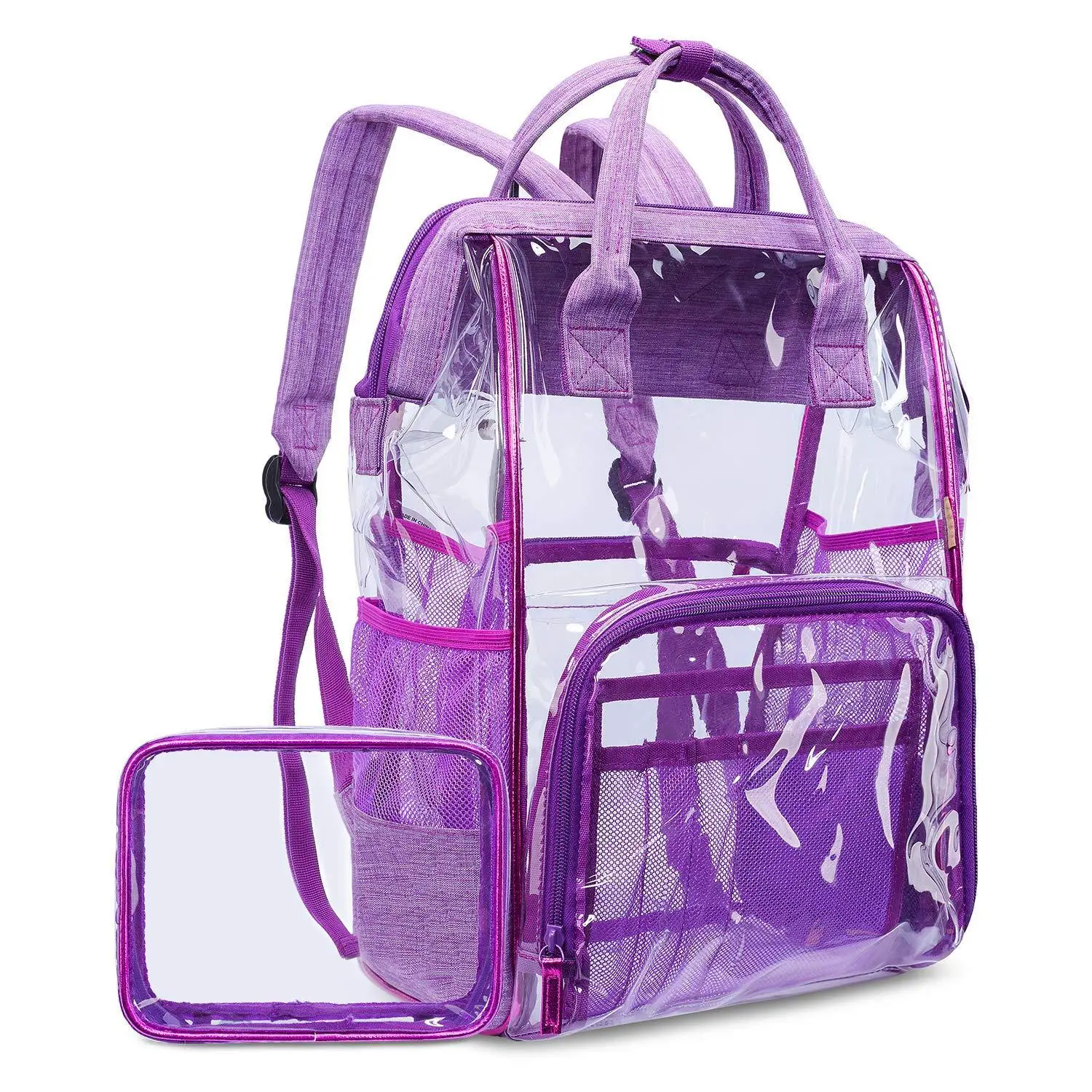 

Custom Nappy Bag mommy Baby diaper pack Clear PVC Backpack travel bag