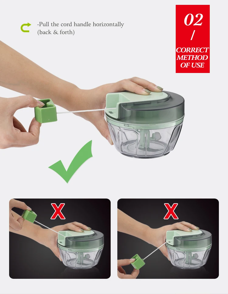 Factory Manual Pull Chopper Good Quality Hand Pulling Chopper Salad ...