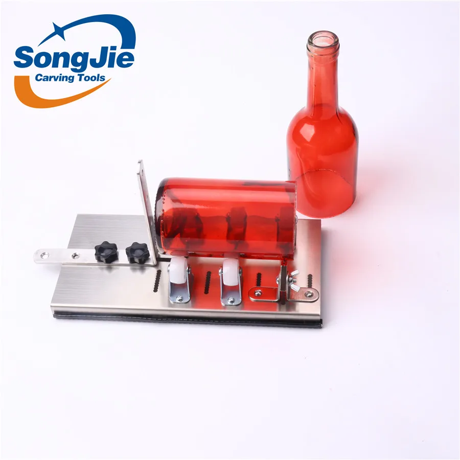
SONGJIE DIY 5 wheels stainless steel glass bottle cutter tools Cemented carbide manual glass cutter for bottles 