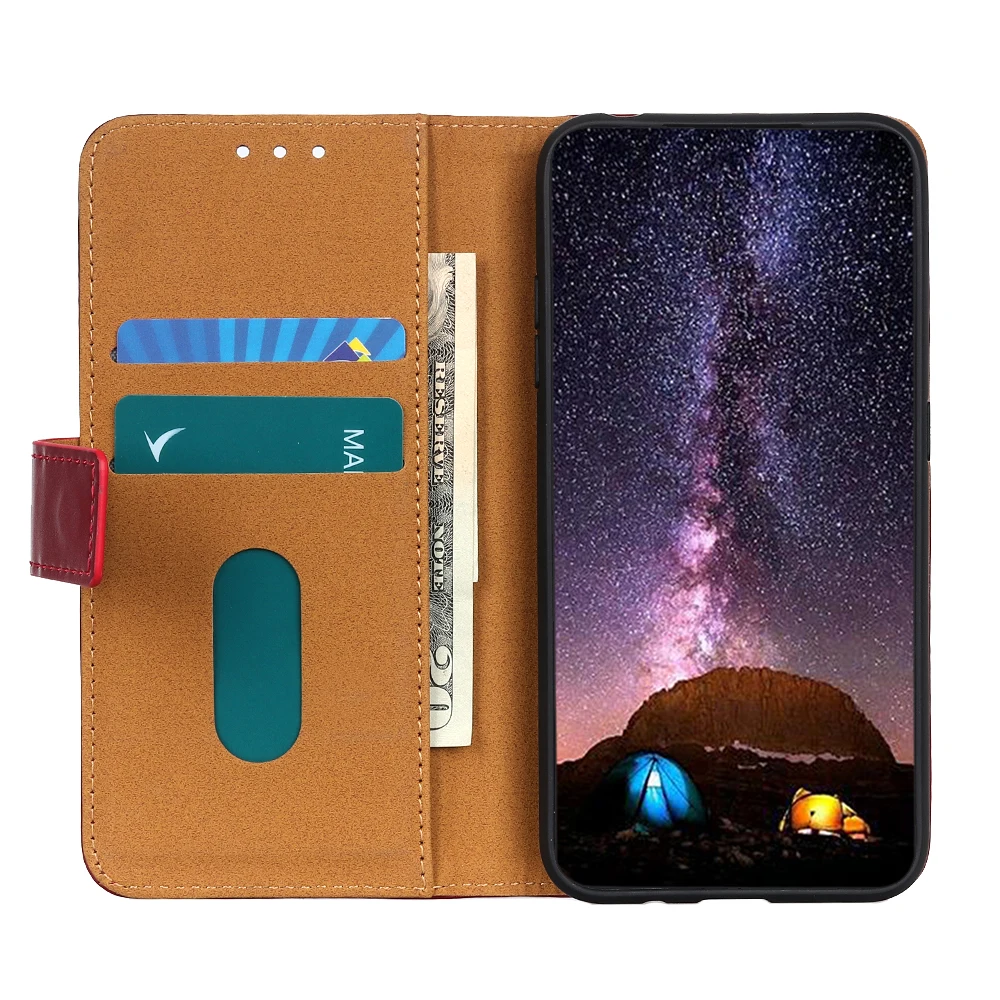 

Pearlescent stripe PU Leather Flip Wallet Case For Motorola MOTO G30 4G With Stand Card Slots, As pictures