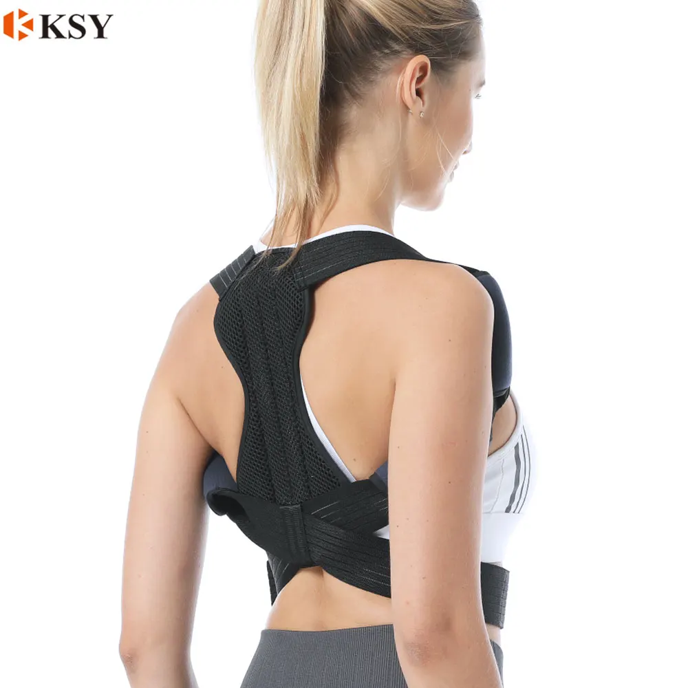 

Adjustable Posture Scoliosis Corrector Low Back Brace for Back Pain, Black,blue