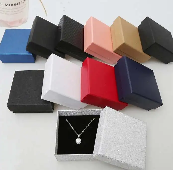 

Manufacturer Bracelet Ring Watch Jewellery Packing Black Box Leatherette Paper Gift Packaging Jewelry Box