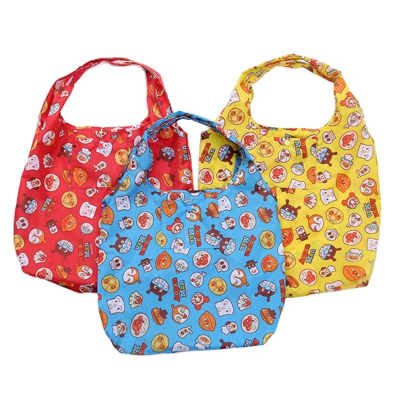 

Polyester foldable bag promotional eco friendly shoulder bag with inner pocket for shopping, Yellow/red/blue