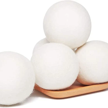 

100% wool dryer ball 1cm 2cm 3cm 4cm 5cm 6cm 7cm 8cm 9cm 10cm for laundry, White or customized color