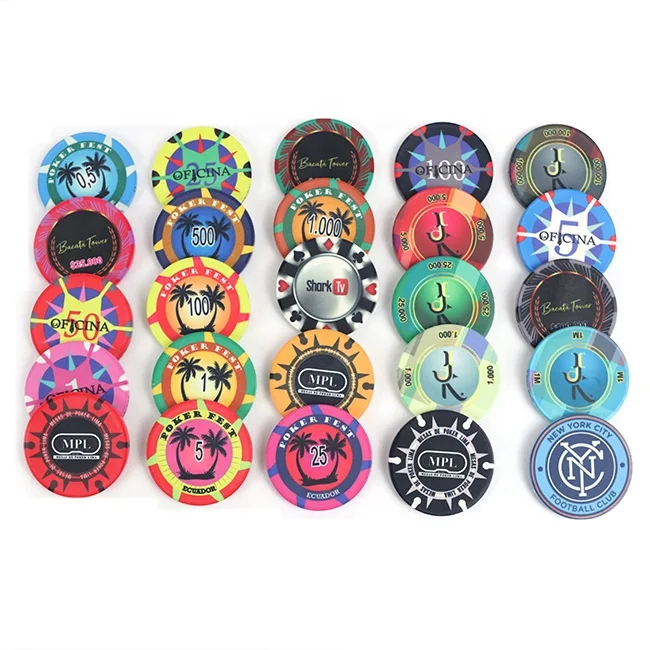 

Various Design Of High End Printable Custom Ceramic Chips Poker Water Resistant Poker Ceramic Poker Chips, Colorful