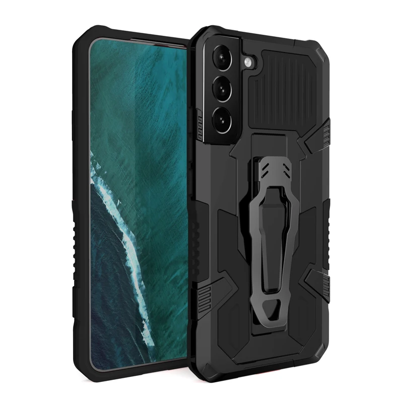

S22 Plus 5G Mobile PC Cover MechWarrior with Back Clip For Samsung S22 Antidrop Phone Case