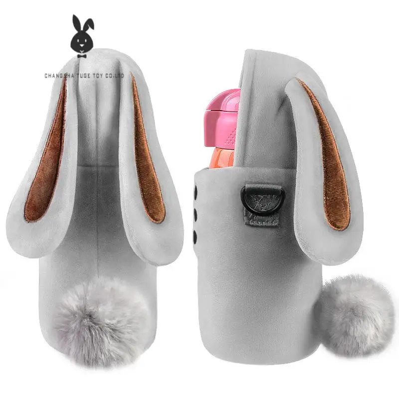 

wholesale cute gifts for children and girls bear plush cup cover bear and rabbit plush cup cover