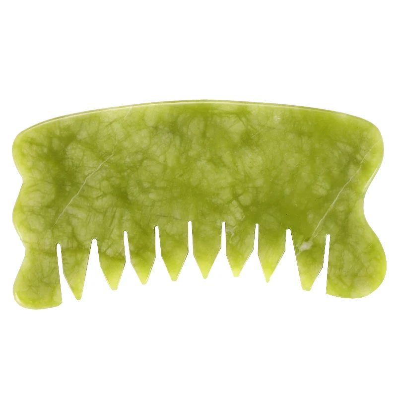 

Senior Design Natural XiuYan Comb Jade GuaSha Most Popular XiuYan Comb Jade GuaSha 100% Natural XiuYan Comb Jade GuaSha, Green