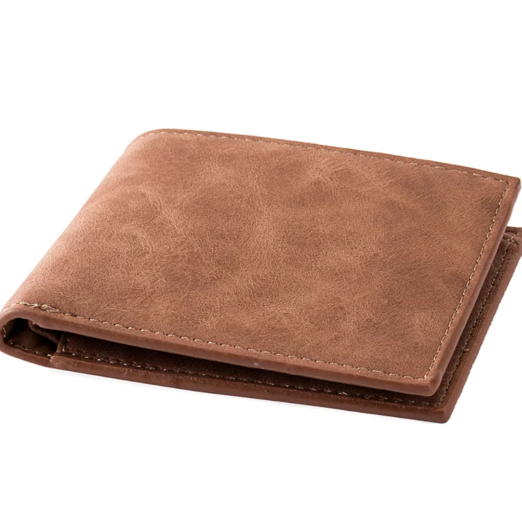 

wallet custom luxury mens wallets for men slim PU leather card wallet men, Brown