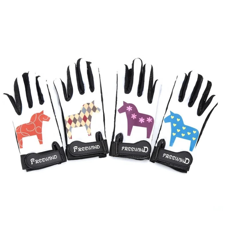 

In stock Children's silicone anti slip equestrian gloves breathable riding gloves