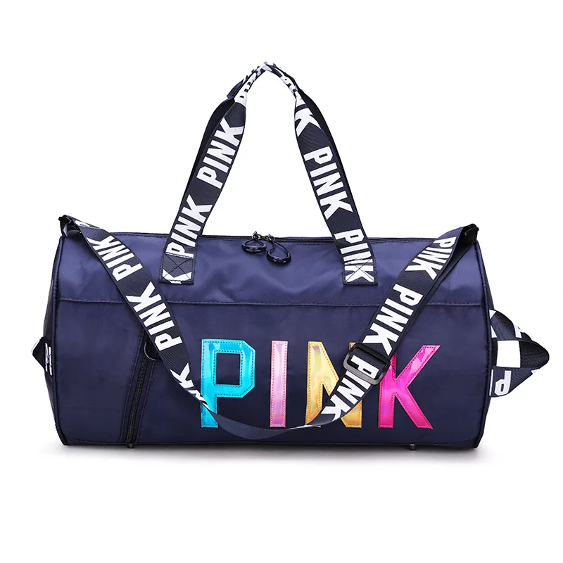 

2021 NEW Wholesale Fashion Logo foldable sport gym women mens waterproof travel duffel bag pink duffel bag