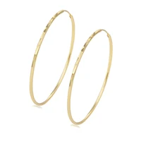 

99377 xuping fashion gold plated earrings wholesale lady big round hoop earrings
