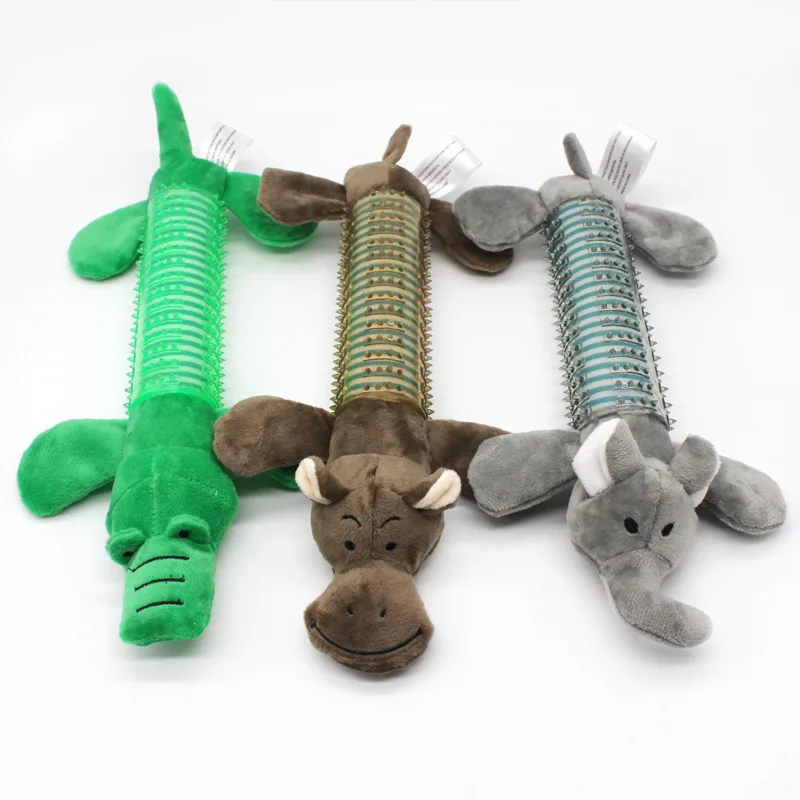 

2021 Hot Selling Hippo Crocodile Elephant Tuffy TPR Squeaky Dog Toys For Aggressive Chewers, Picture showed