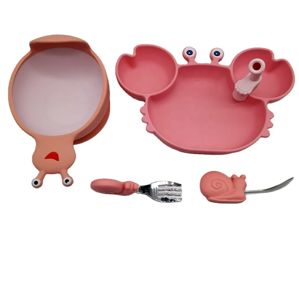

Wholesale High Quality Children Tableware Set Silica Gel Tableware For Baby