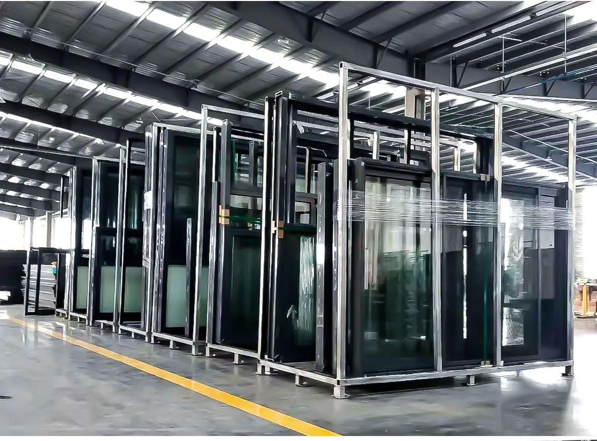 Factory direct supply large white aluminum folding door toughened both safety and insulated