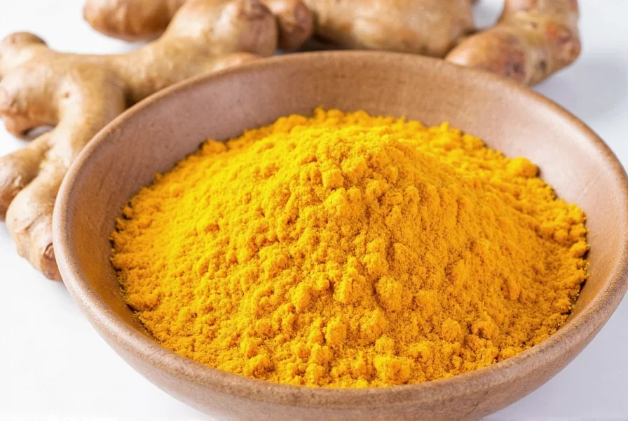 Turmeric and ginger roots with powder and tea