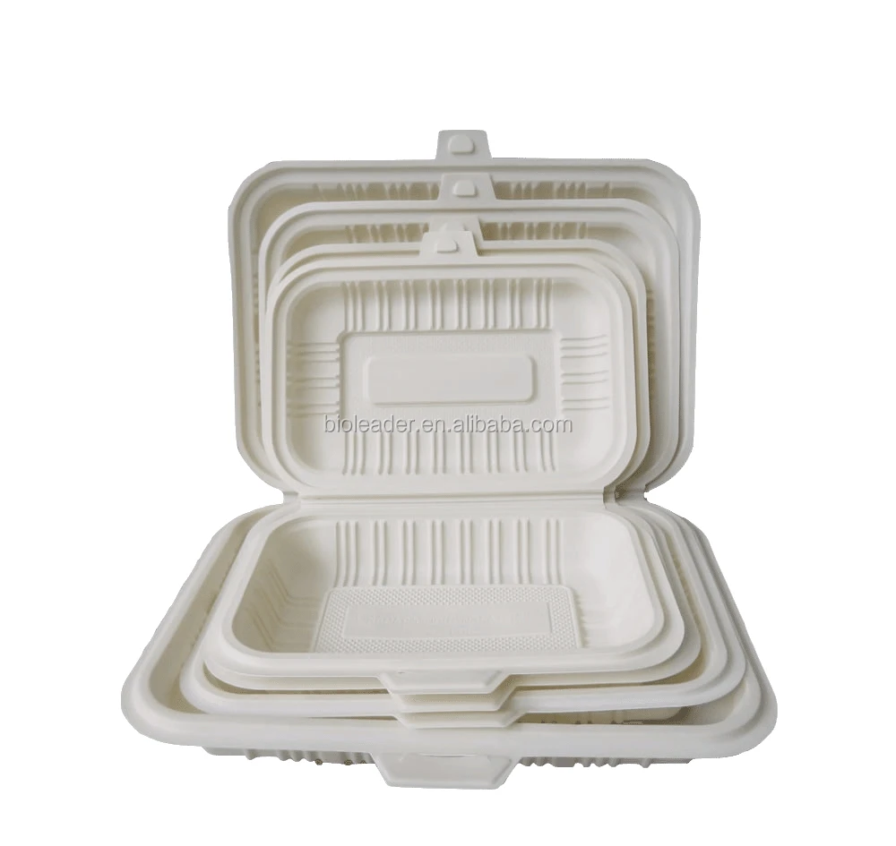 

Factory Directly Eco-friendly Compostable Cornstarch Corn Starch Container Plastic Food Box