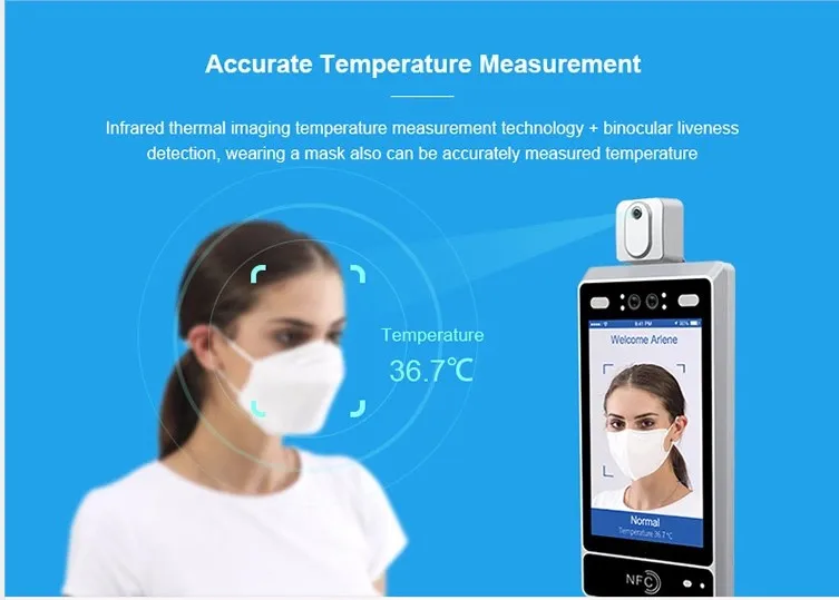 Ai Facial Recognition Temperature Measurement Machine Human Body