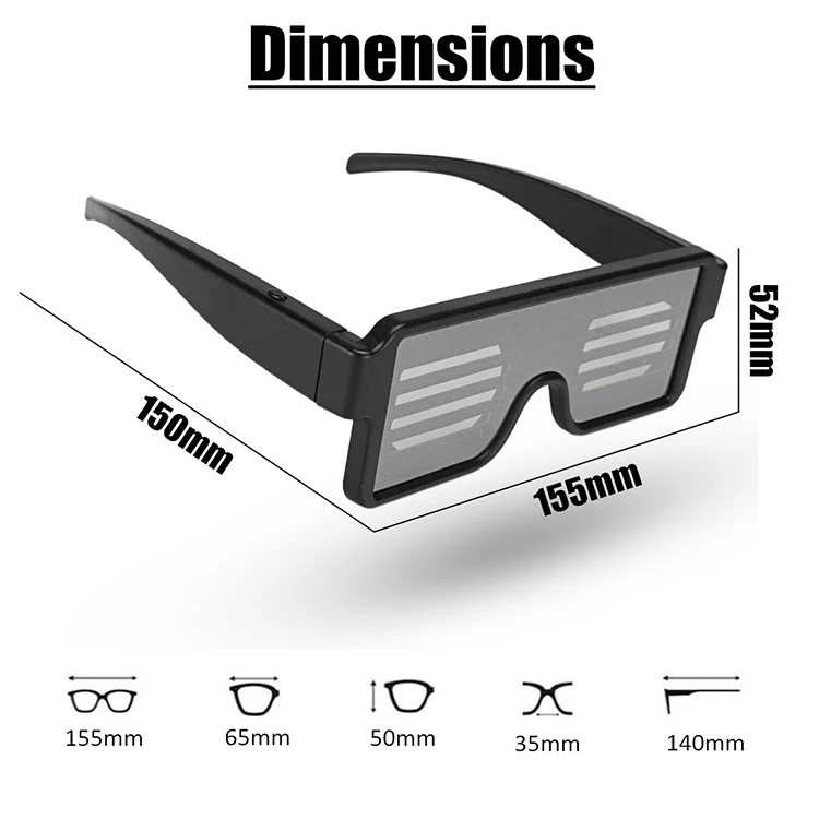 
Recharged Glow Light led party glasses flashing display led luminous glasses for happy new year 