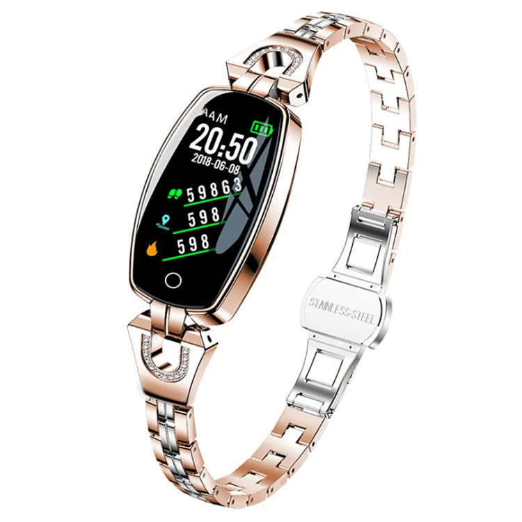 

H8 smart watche ladies smart watch fitness wristband bracelet Sport Ip67 Waterproof stainless steel Wristband