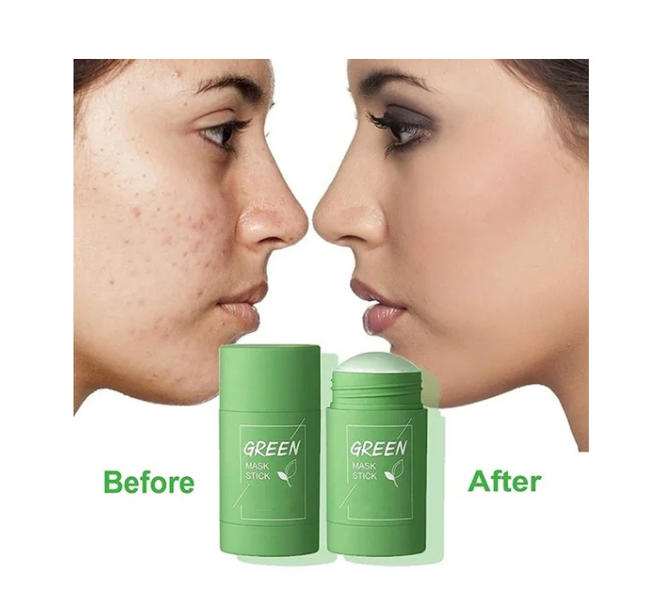 

40g New Cleansing Green Stick Green Tea Stick Purifying Clay Stick Oil Control Anti-acne Eggplant Skin Care Whitening