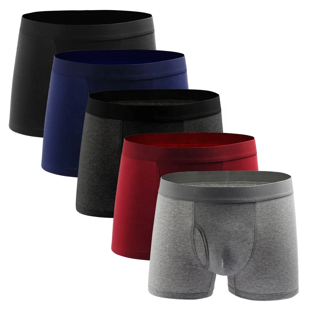 

Wholesale Cheap Men's Panties Underpants Cotton Man Big Short Breathable Solid Flexible Shorts Boxers, As picture