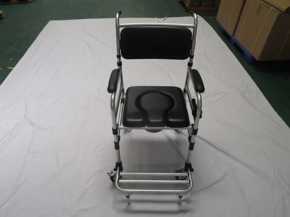 New Aluminum Comfortable Swivel Shower Chair Seat With Back Armrest Suitable For Elderly And Disabled details