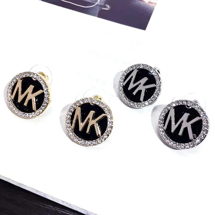 

trendy popular designer earrings jewelry branded mk earrings stud