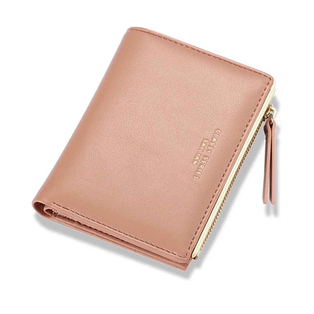 

New Ladies Wallet Short Simple Multi-card Position Zipper Purses multi-card position PU wallet