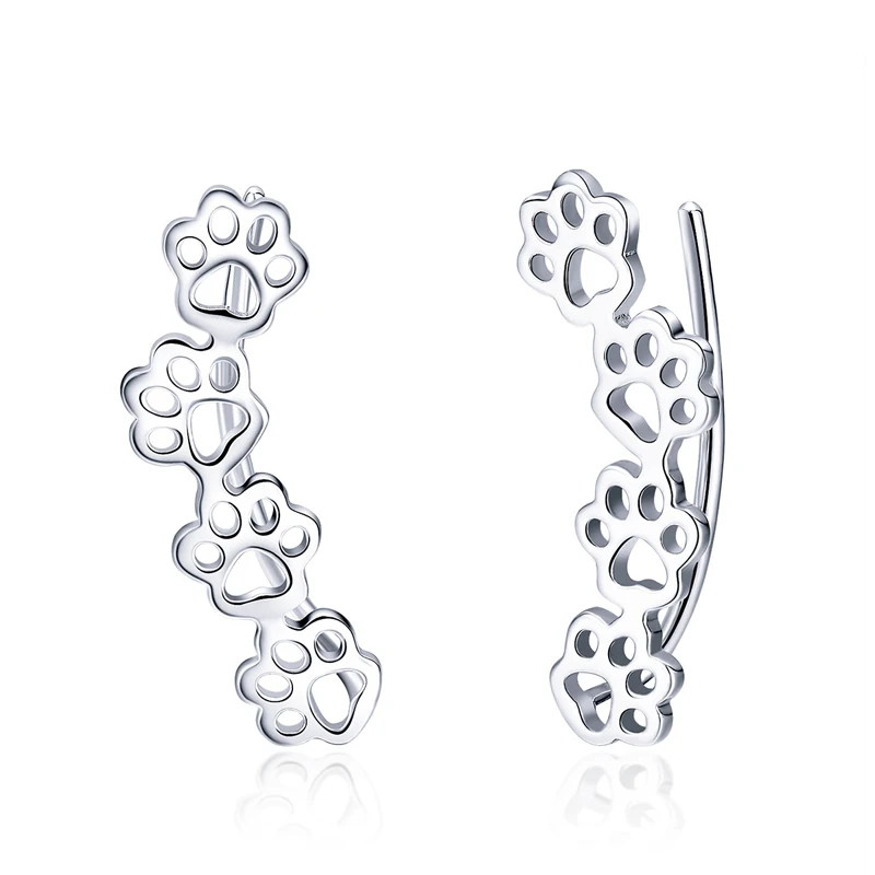 

2021 Silver 925 jewelry hollow sterling silver flower ear hook earrings women