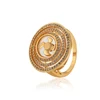 16332 xuping new arrival elegant lady rings 24k gold plated big round shaped rings