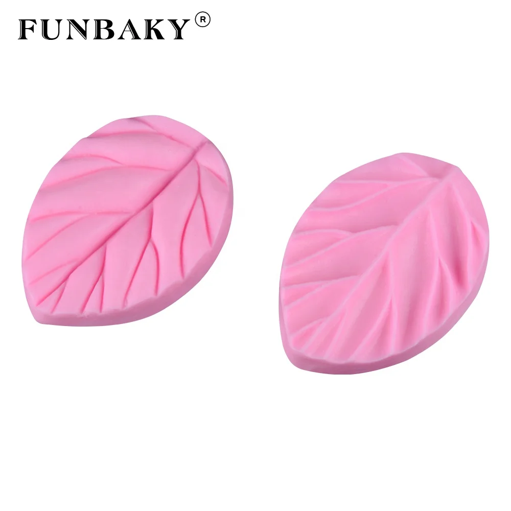 

FUNBAKY JSF565 weed leaf shape silicone mold 3d leaves fondant cake decoration baking tools, Customized color