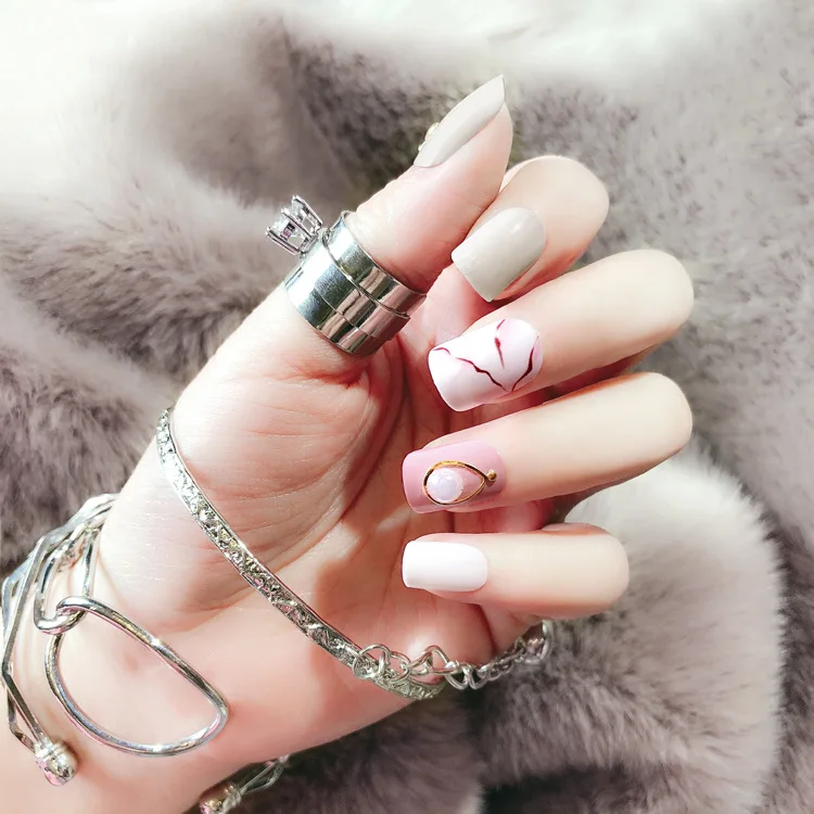 

marble false nail professional false press on nails false nails designs