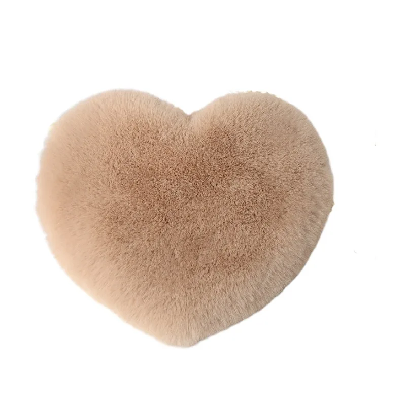 

Solid color simple heart-shaped shoulder faux fur bag, 18 colors