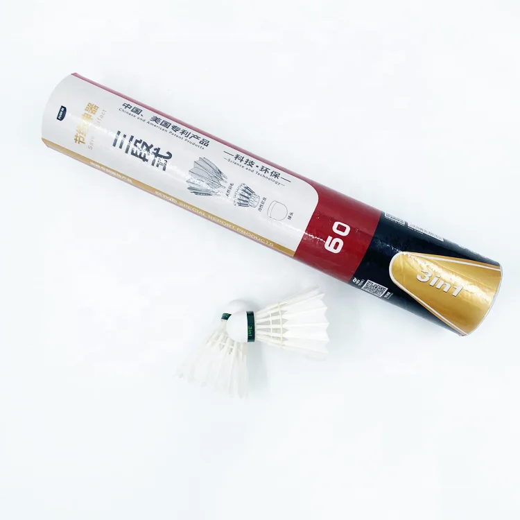3in1 Factory Supply Natural PU Cork Shuttlecock with Thicken Modified Nylon Stand Super Durable Damantis D60