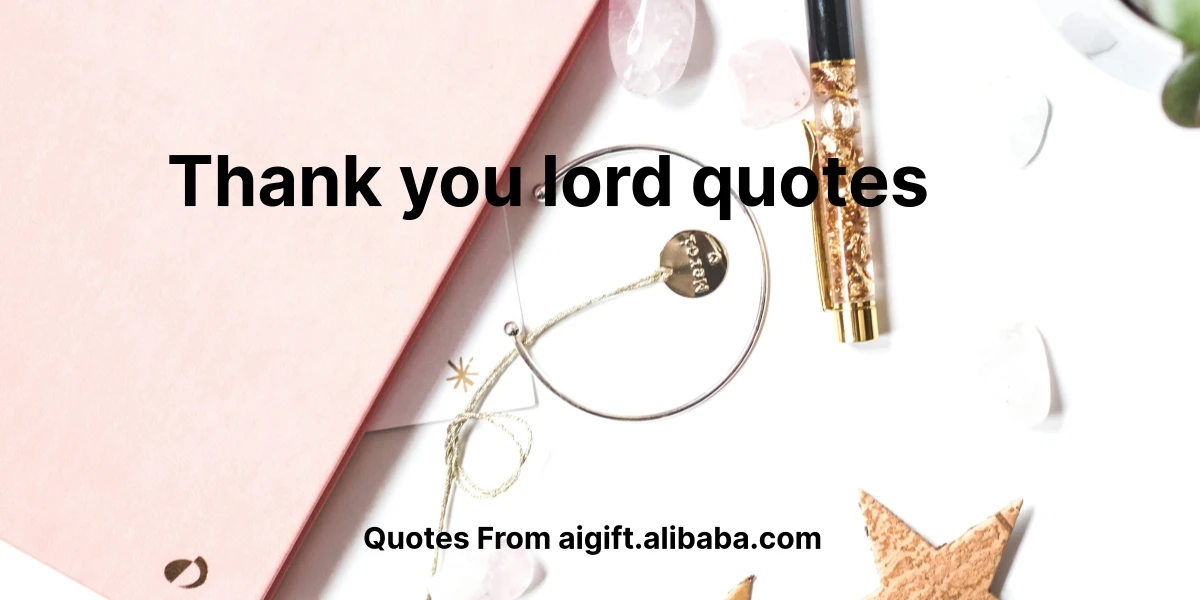 thank you lord quotes