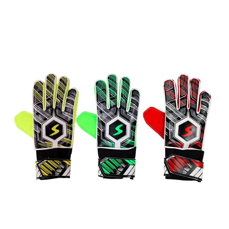 

Child and adult goalkeeper latex non-slip breathable wear football goalkeeper gloves, Black