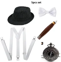 

mens gangster hat trilby braces tie gatsby fancy dress costume ecowalson