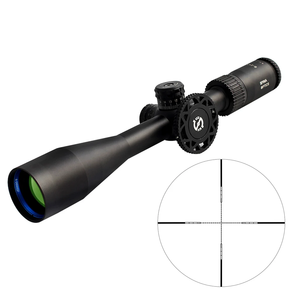 

SPINA OPTICS 6-24x44 SF HKW MIL Side Focus Tactical telescopic sight Long Range riflescope For PCP Air Gun, Black