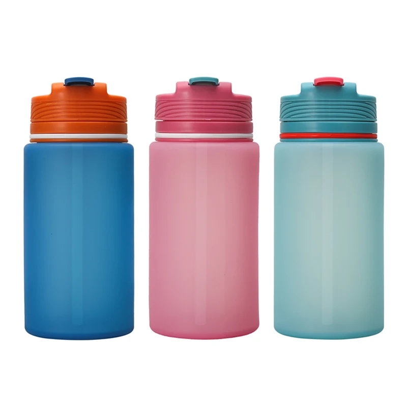 

1L Sports Drink Bottles Food Grade Silicone Water Bottle BPA Free Collapsible Bottle