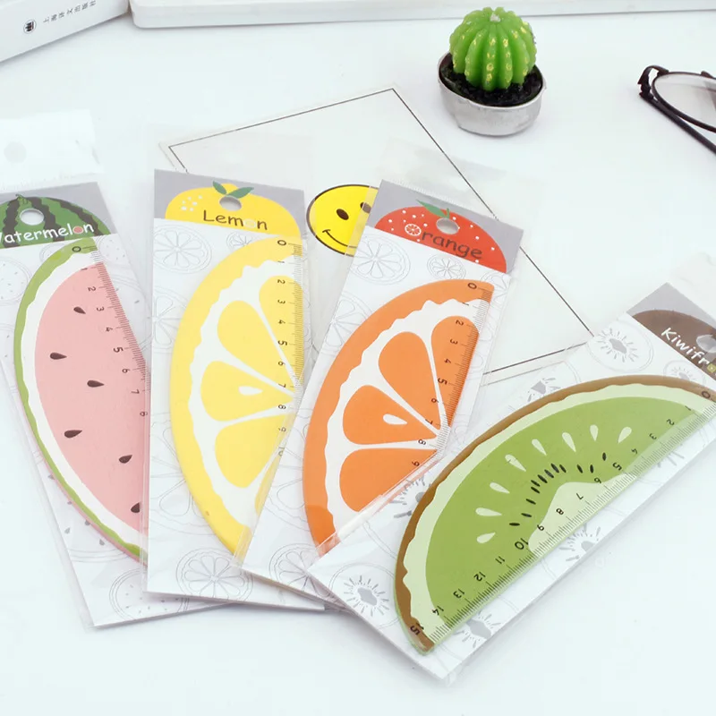 
New Arrival Cute cartoon Fruit wooden Magic Ruler toy For Student 