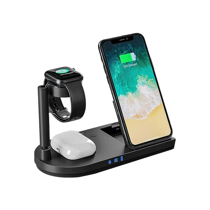 

OEM/ODM Factory Wireless Charging Holder Dock Stand 3 in 1 led night lamp Wireless Charger