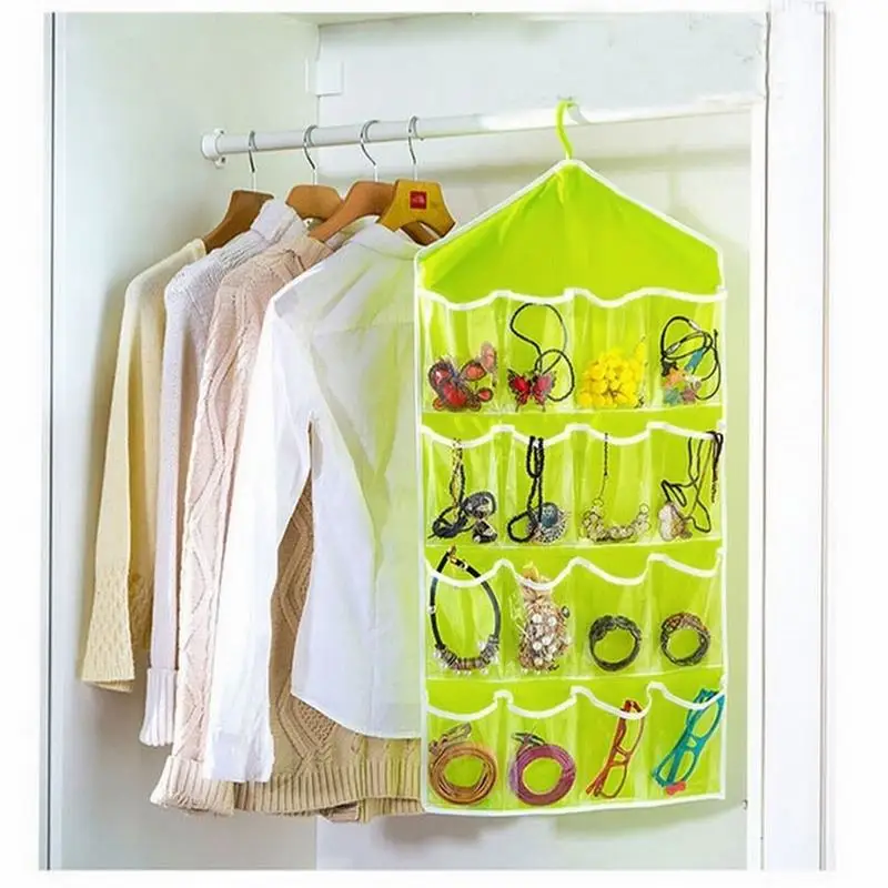 

16 Pocket Big Bags Storage Eco-friendly Wall Hanging Storage Bag/ Door Hanging Organizer For Room Home Organization Hook Hanger, 7 colors