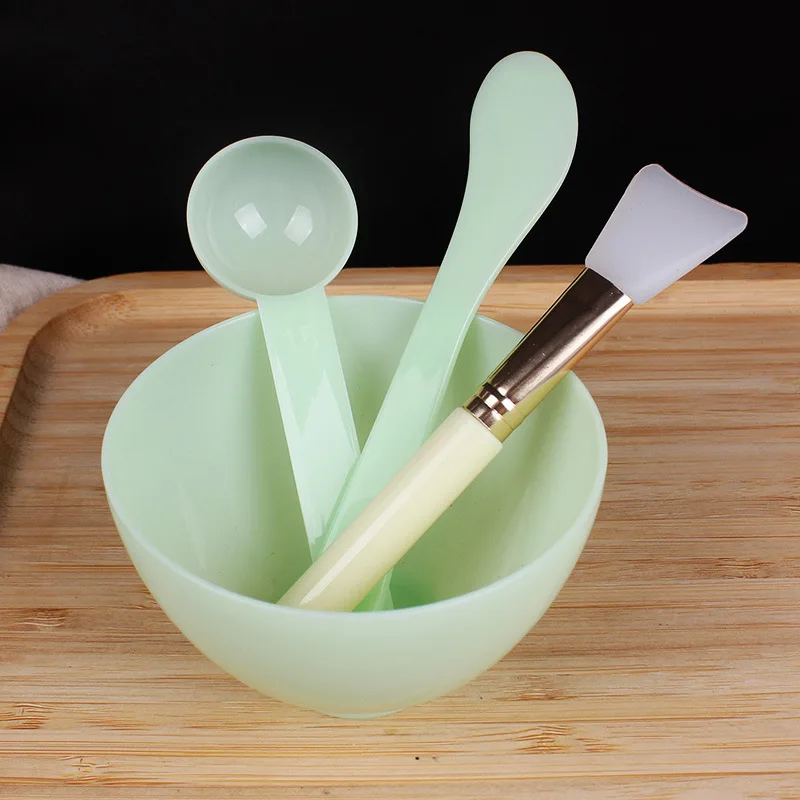 

$2/KG Shipping Fee To America Factory Direct Face Mask Mixing Bowl Set Lady Facial Care Mask Mixing Tool Sets DIY Cosmetic Bowl, Skin colors,green