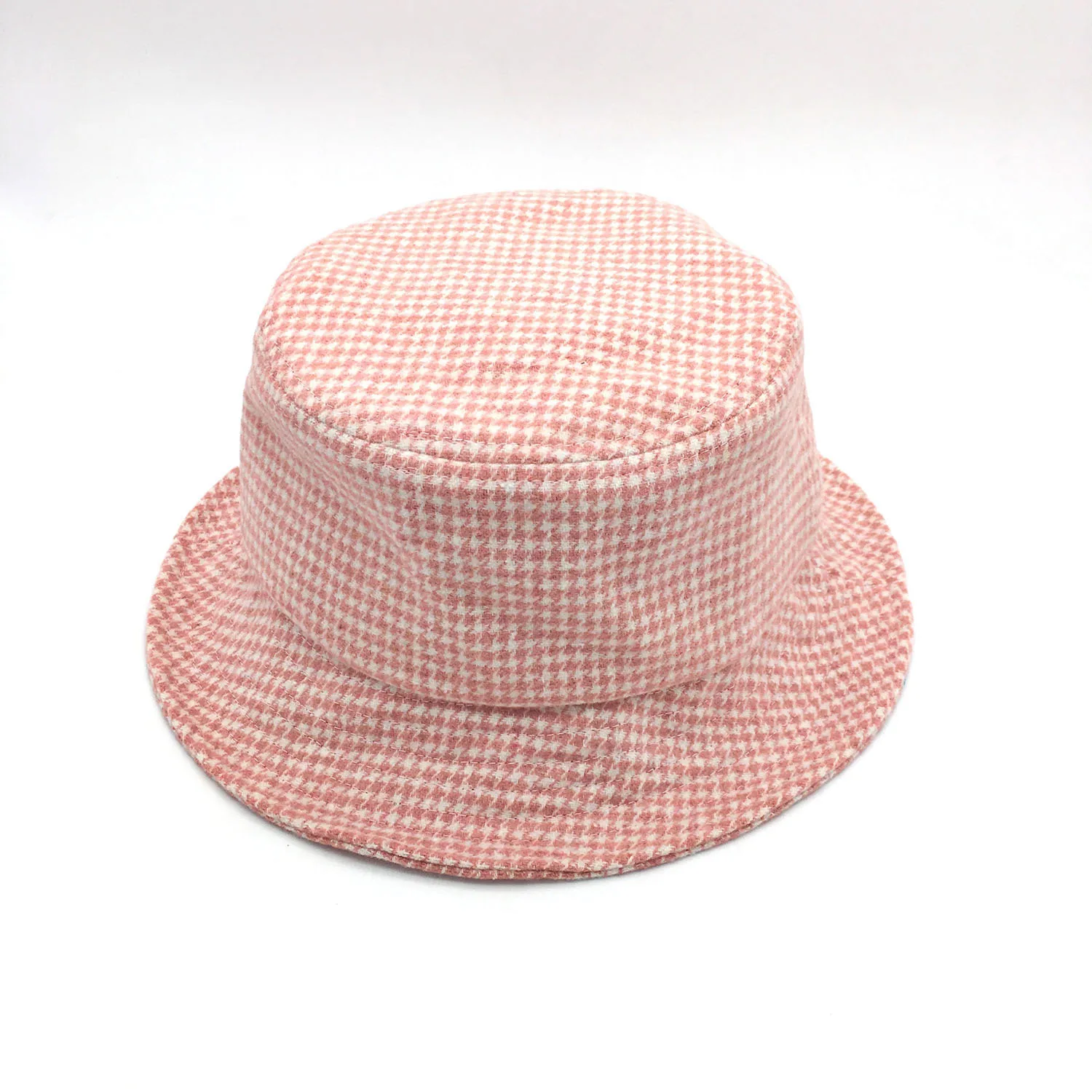 pink plaid bucket hat