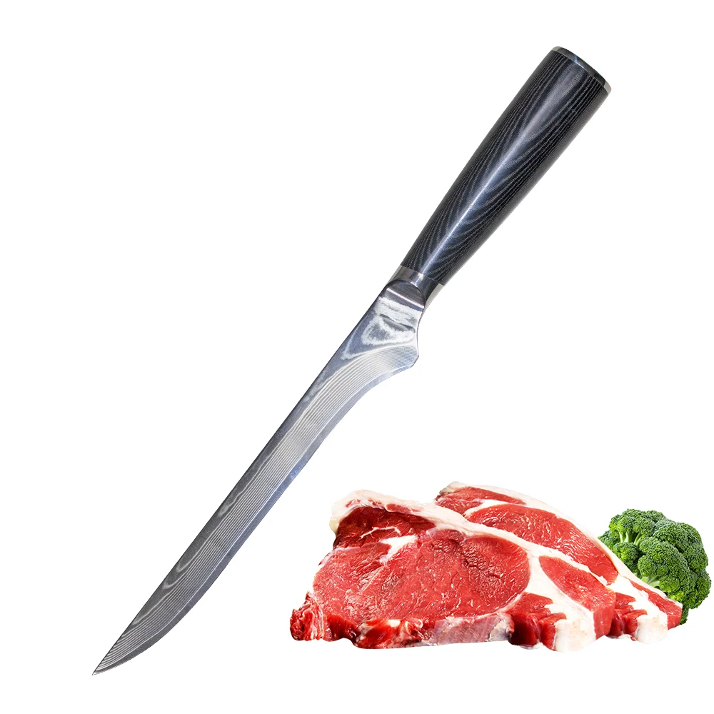 

Amazon Hot Sale Wood Handle VG-10 Steel Boning Fillet Knife