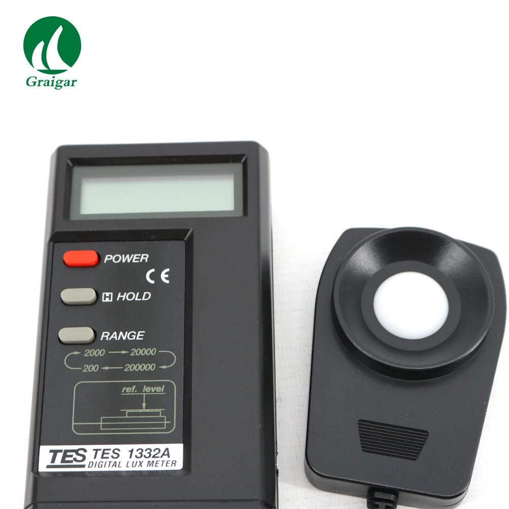 TES-1332A Digital Lux Meter with LCD Display Range 20/200/2000/20000 ...